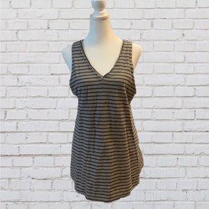 Cut Loose Grey and Blue Long Tank Top